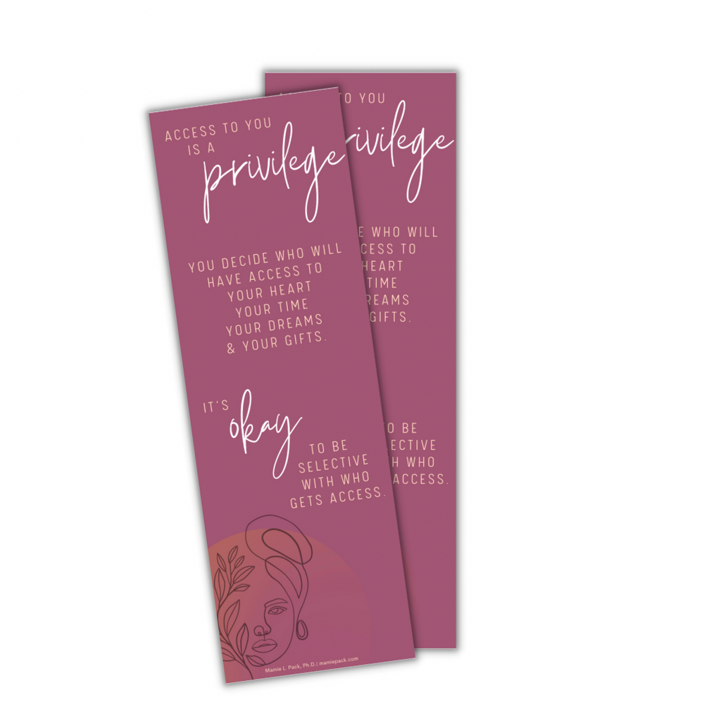 Access is a privilege bookmark image 0