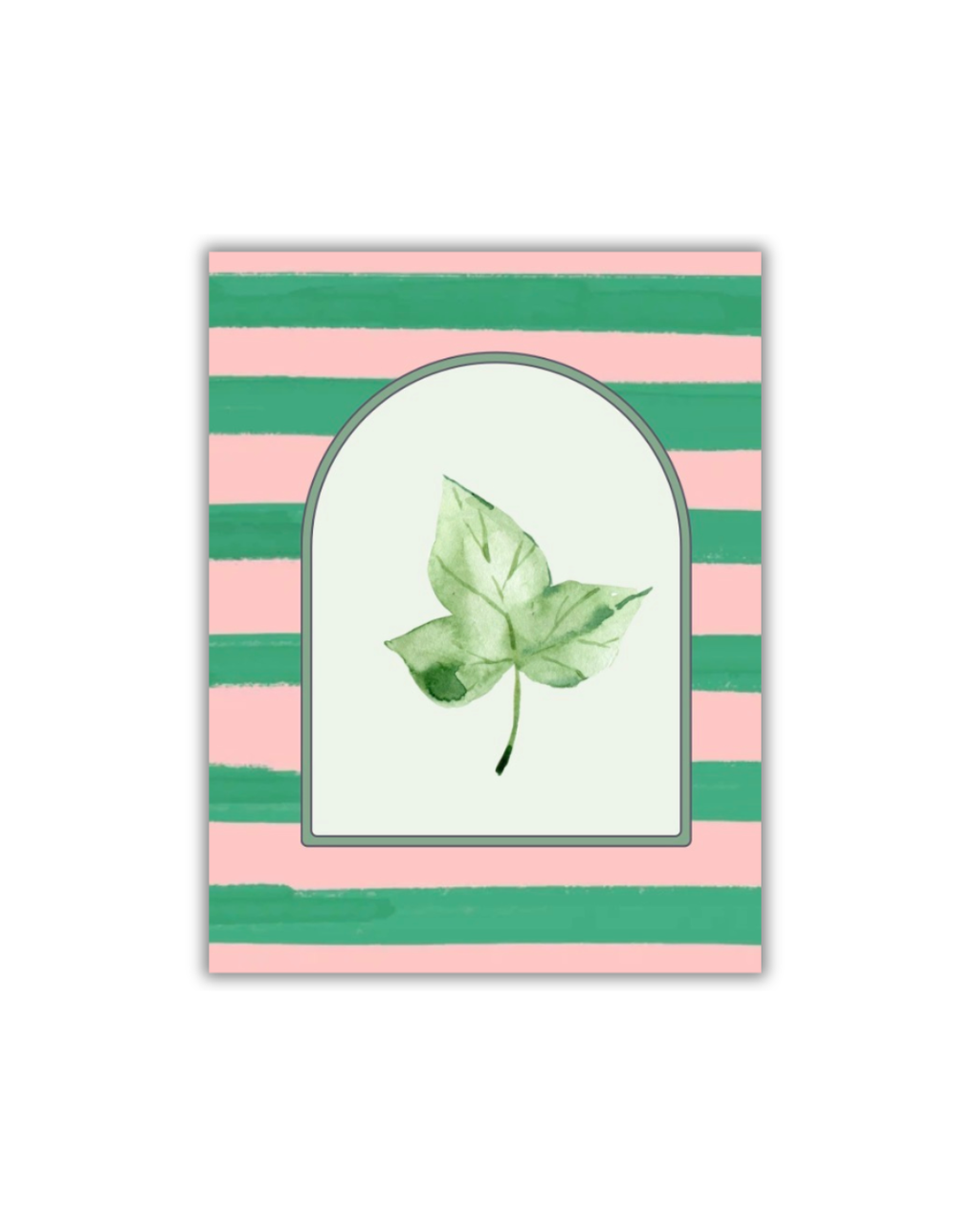 Pink and Green Sorority Inspired Greeting Card