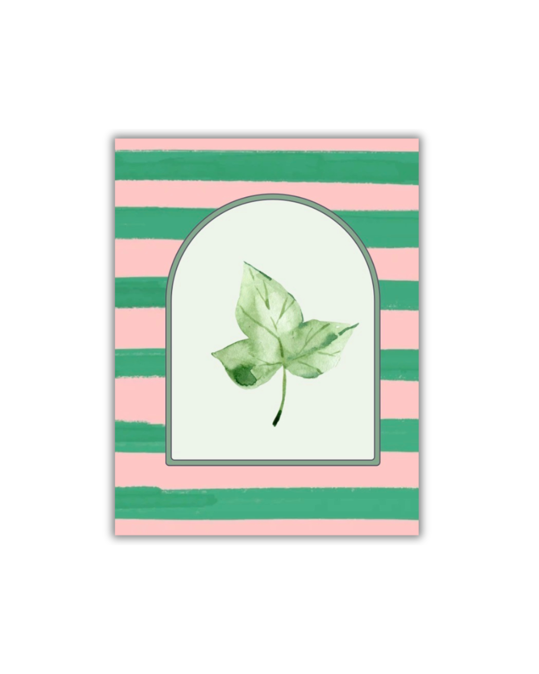 Pink and Green Sorority Inspired Greeting Card