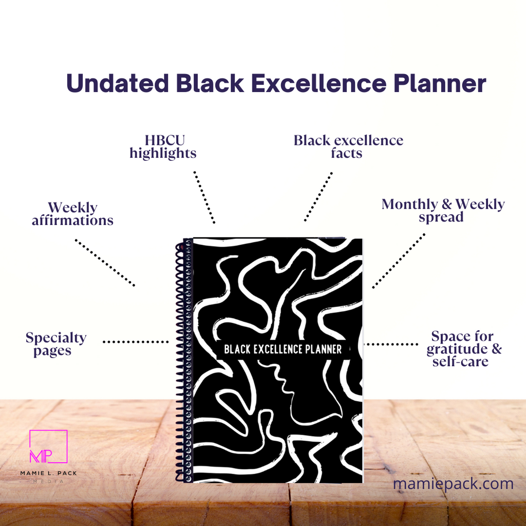 Black Excellence Undated Weekly planner image 1