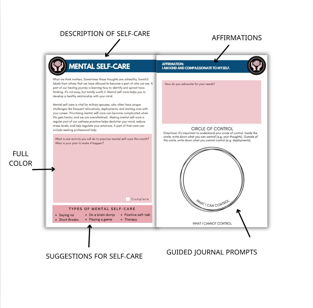 Prioritizing me: A Guided Self-care Journal for Military Spouses image 1