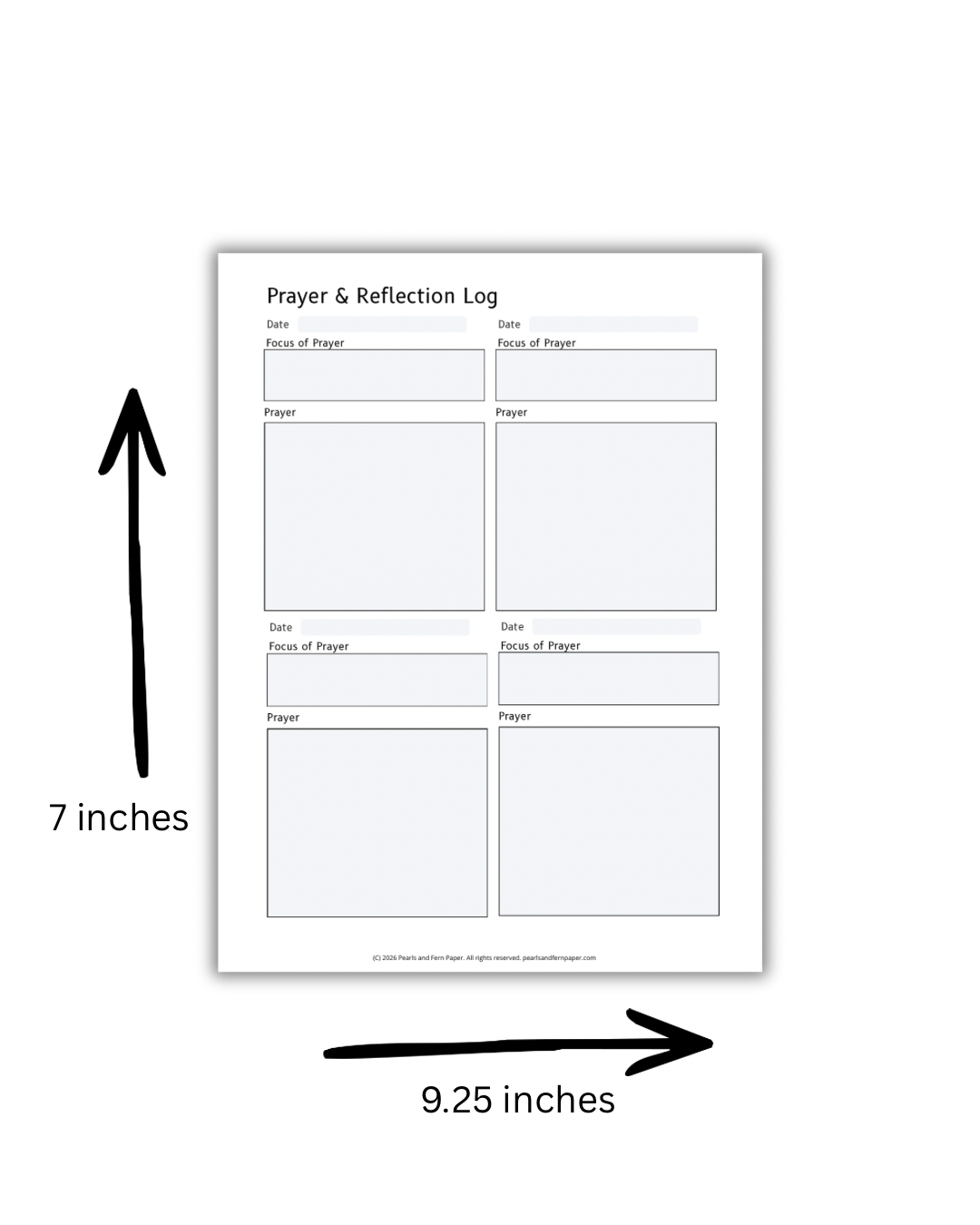 Scripture Journal weekly planner inserts