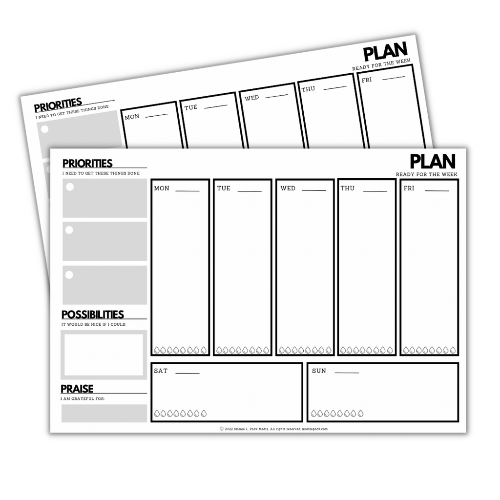 Productivity Weekly desktop undated planner pad image 0