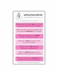 Setting Boundaries Journaling Prompt Sticker | Self-Care Sticker for Mindfulness Journals