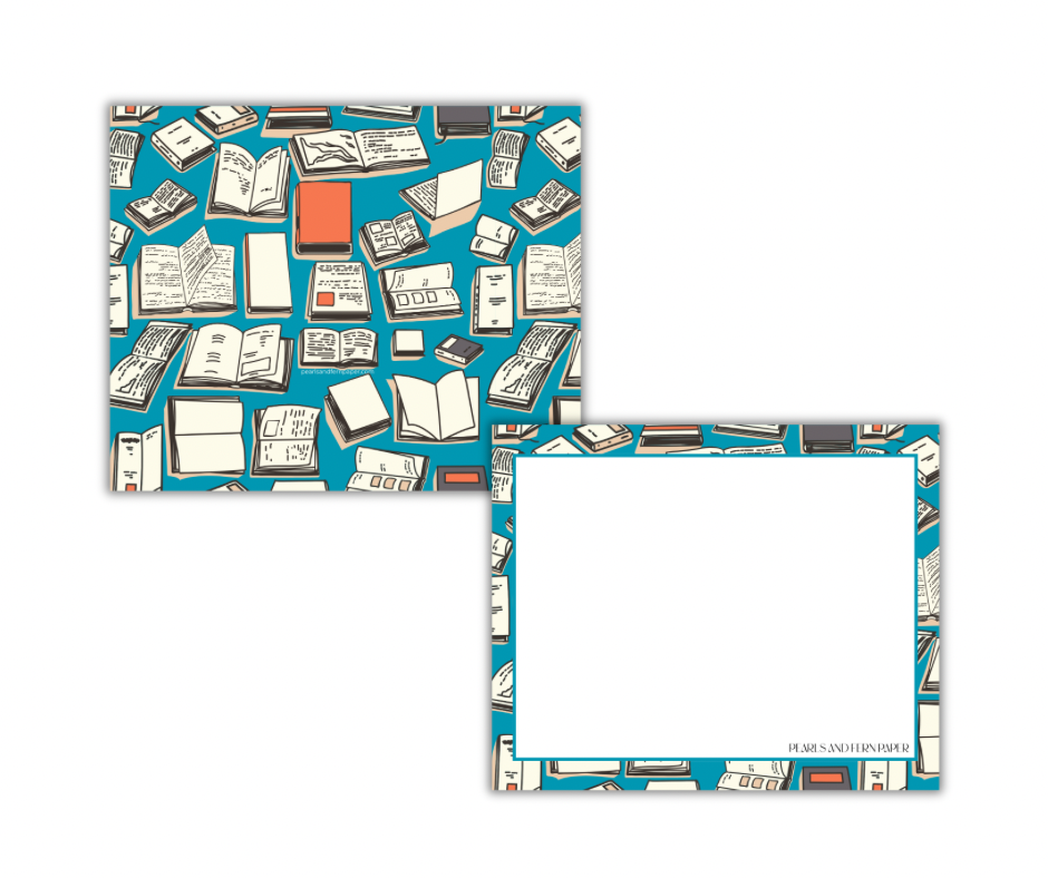 Book Lover: Boxed Stationery Set |  10 Flat Notecards with Envelopes