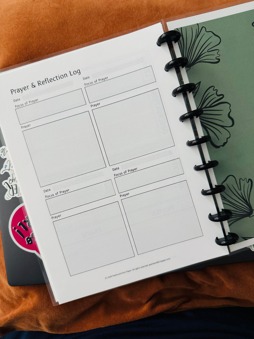 Scripture Journal weekly planner inserts