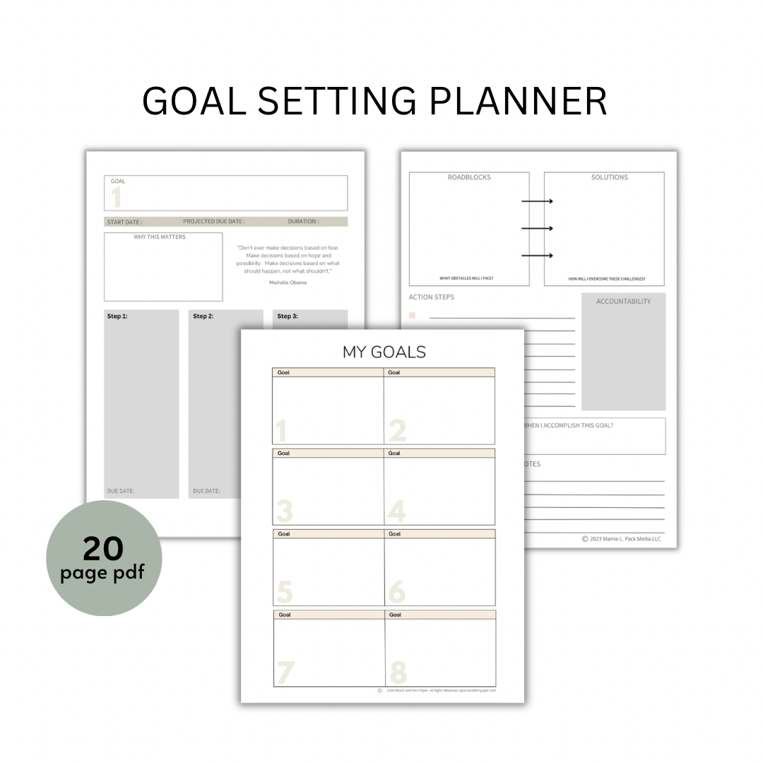 Goals Setting Planner