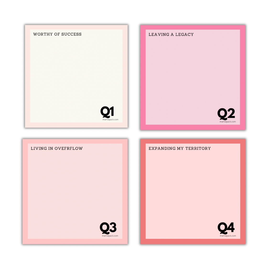 Plan your year quarterly sticky notes image 0