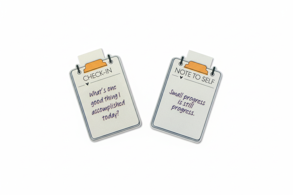 Bookmarks side by side on white background