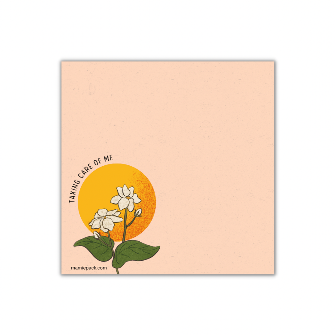 Taking Care of Me Gift Set | Self-Care Notebook, Sticky Notes & Bookmark for Women