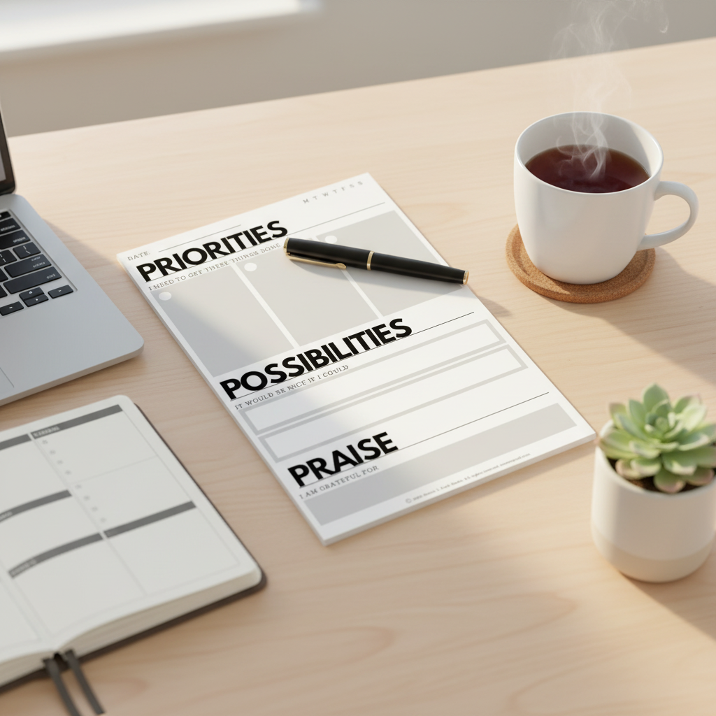 Daily Productivity Notepad Lifestyle Image