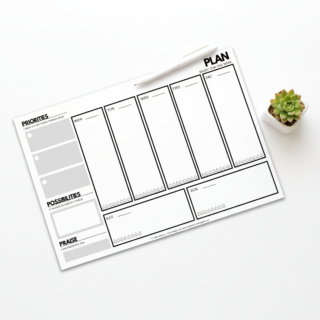 Productivity Weekly Planner Pad - Shop Image